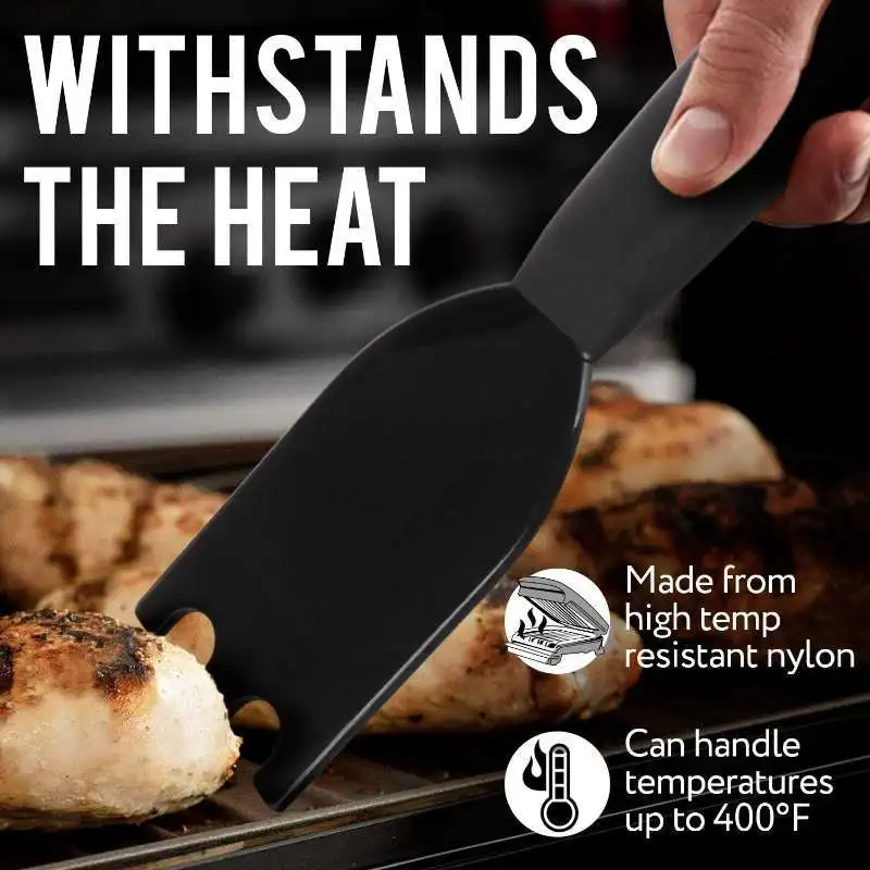 Raspador de grelha para grelhas internas George Foreman e a maioria das outras grades internas com ranhuras, espátula de grelha resistente ao calor