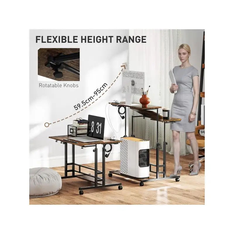 Ergonomic Office Desk with Adjustable Height and Storage Solutions for Home and Work