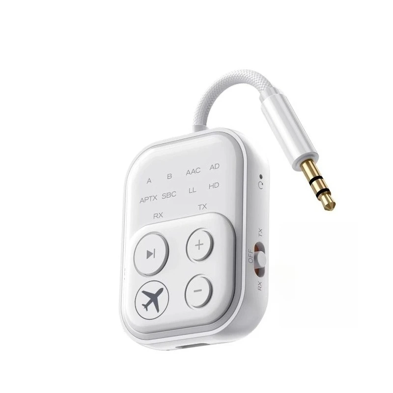 

Qualcomm QCC Core APTX HD AD Bluetooth 6.0 передатчик-приемник аудиоадаптер 2-в-1 для автомобиля и самолета 3,5 AUX