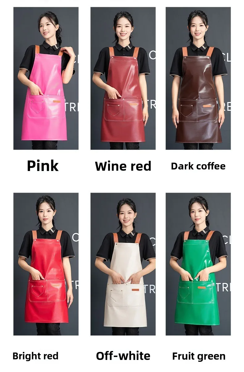 متوفر في المخزون شعار مخصص مقاوم للماء بولي Leather الجلود العمل المئزر لبارتياد الخبز الزهور نادل الخصر التفاف في المخزون الشحن السريع