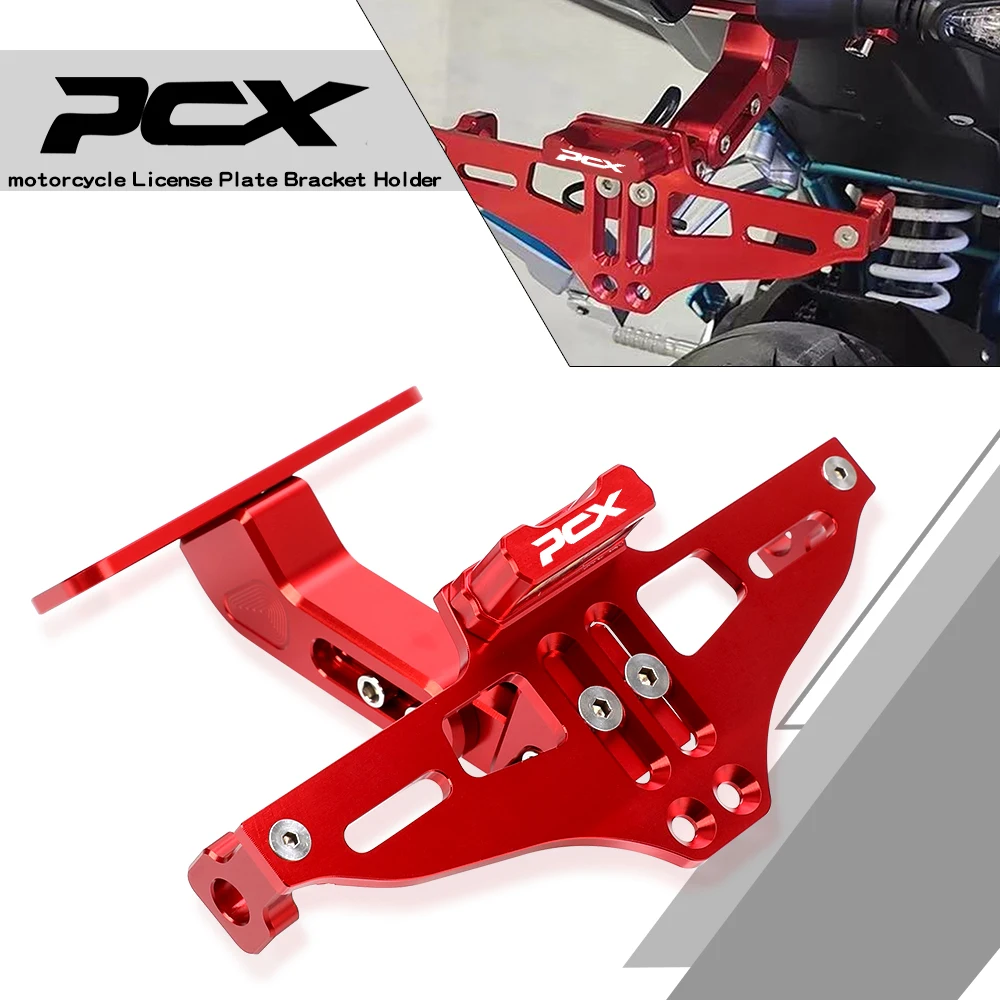 Adjustable Tail Tidy Rear License Plate Holder With Led Light For Honda PCX 125 150 PCX125 PCX150 pcx Motorcycle Universal