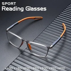 Fashion TR90 Reading Glasses for Men women Spring Leg Sports Presbyopia Glasses Vintage Anti Blue Light Glasses +100 ~+400