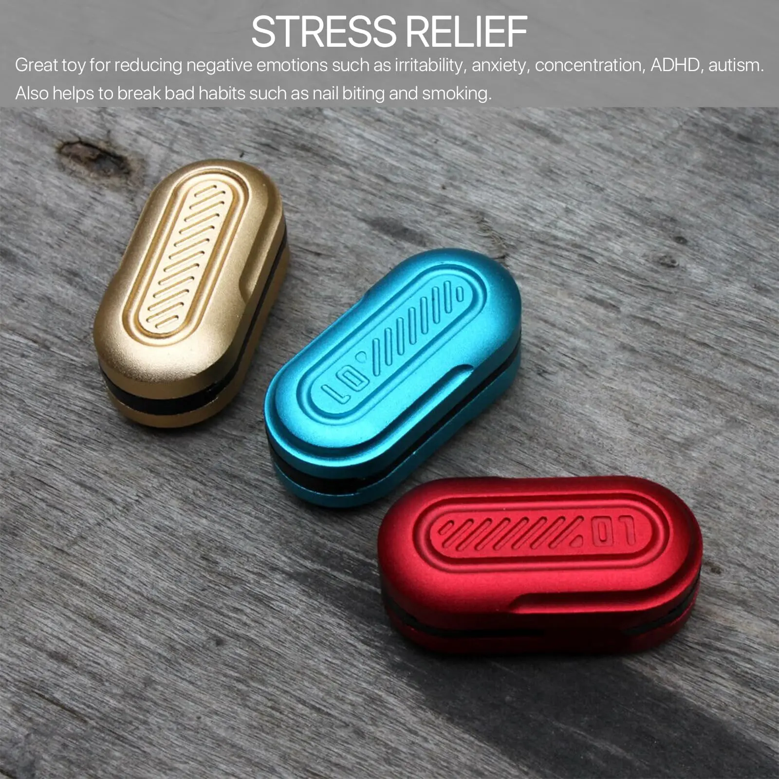 Metall Pod Fidget Slider Touch Stress Relief Reaktion Angst ADHS Werkzeug Schreibtisch Spielzeug Spielzeug für Kinder Erwachsene