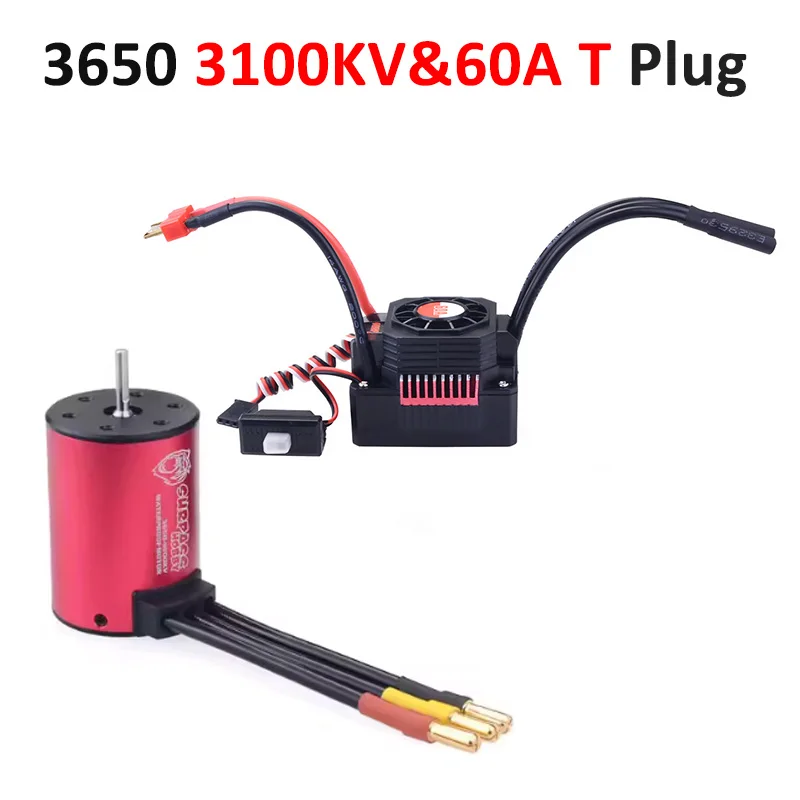 Overtref Hobby KK 3650 Brushless Combo 7700/6900/4500/3600/3100KV Waterdichte Motor 60/120A ESC 3.175mm As voor 1/10 RC Auto Onderdeel