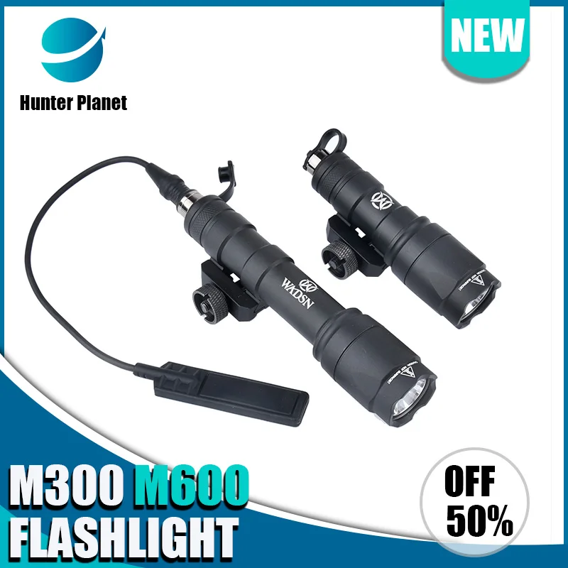 

Surefir M600C M600U M300 M300A Flashlight WADSN Airsoft Light AR15 Rifle Weapon LED SF Spotlight Fit Tactical Scout Hunting