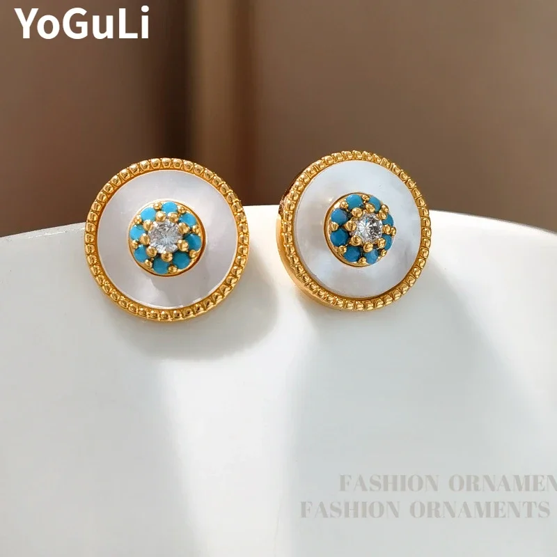 

Fashion Jewelry Vintage Temperament Round Earrings For Women Party Gifts Simply Design Ear Accessories Trend New Hot Sale