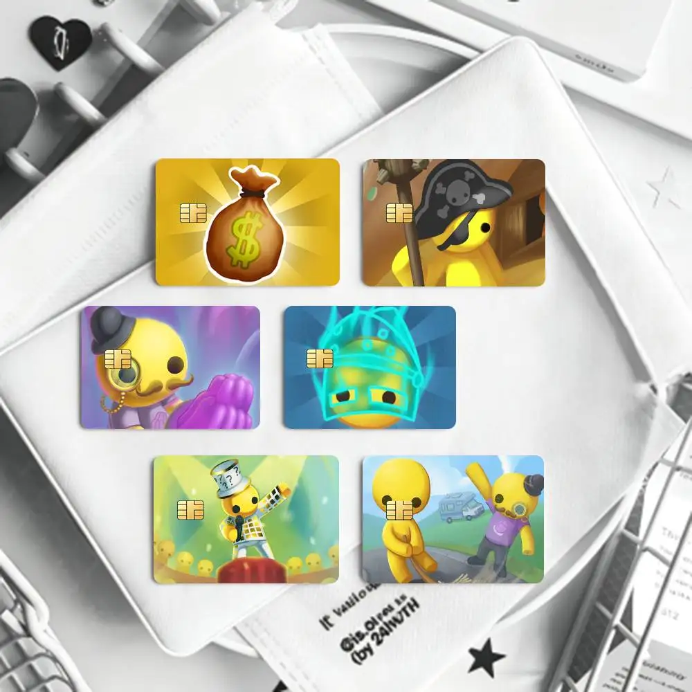 Game W-Wobbly L-Life  Bank Credit Cards Bus Pass Stickers Cool Decoration Waterproof 4PCS Card