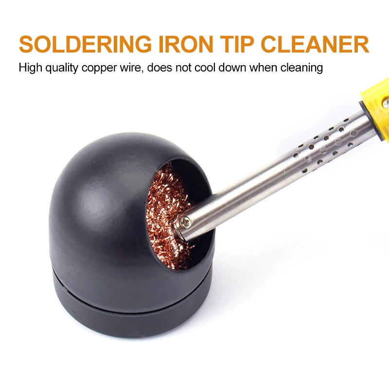 Soldering Iron Tip Cleaner Desoldering Cleaning Ball Welding Soldering Iron Mesh Filter Metal Wire Stand Steel Ball Tin Remover