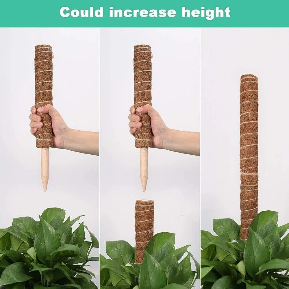 1pc Moss Pole,2ร28 Inch Bendable Moss Pole Monstera Plant Support,Moss Ploes for Climbing Plants,Moss Pole for Plants Indoor,Gar