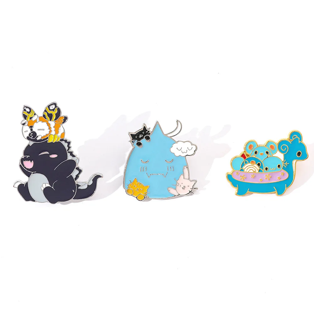 Anime Cartoon Lapras Brosche Niedliche Emaille-Anstecknadel Metall-Abzeichen Schmuck Rucksack Kleidung Accessoires Festliches Geschenk