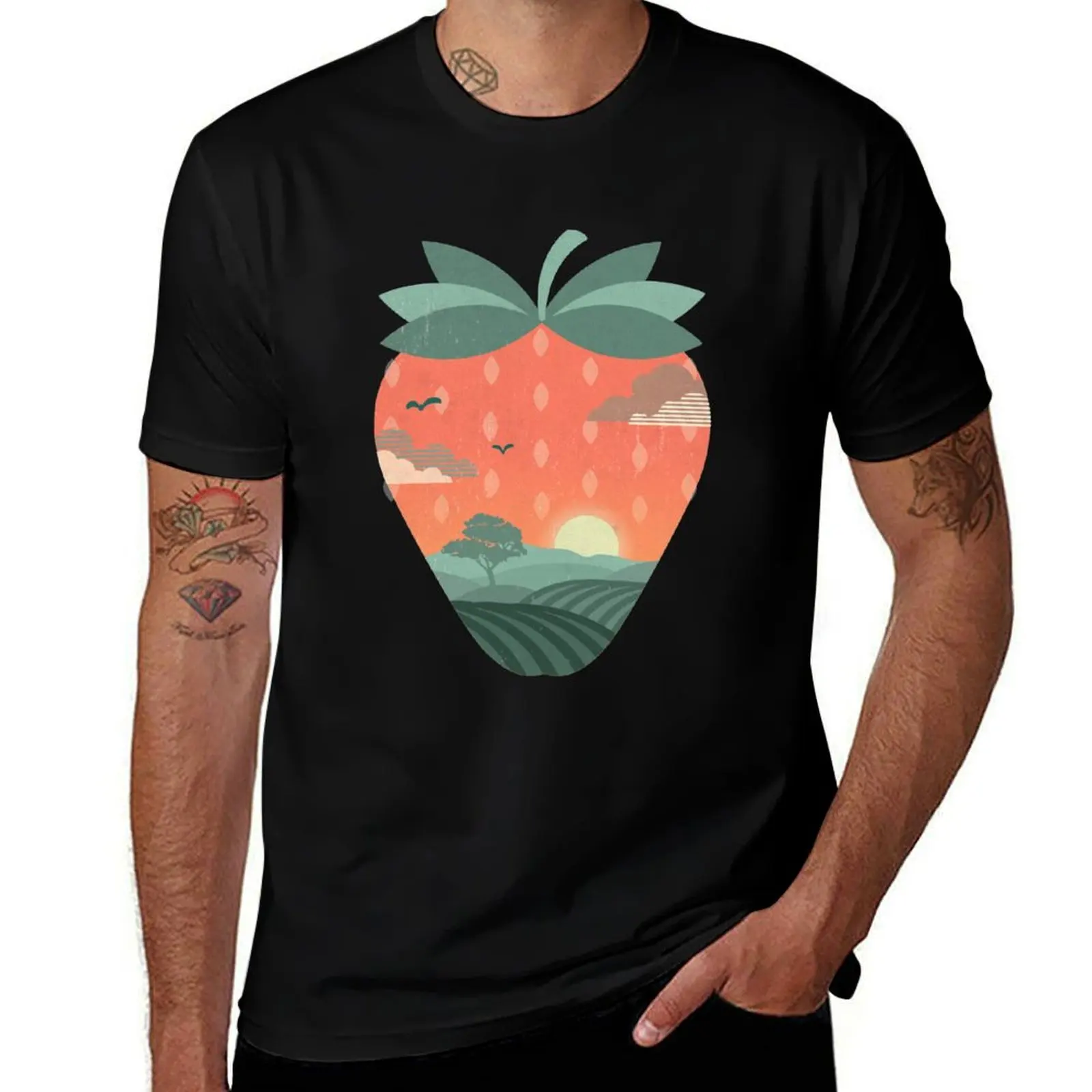 Strawberry Fields T-Shirt Urban Style Print T-Shirt