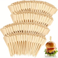 100Pcs 9cm Bamboo Skewers Toothpicks Disposable Bamboo Sticks Barbecue Tools Natural Wooden Bamboo Skewer for Party BBQ Supply