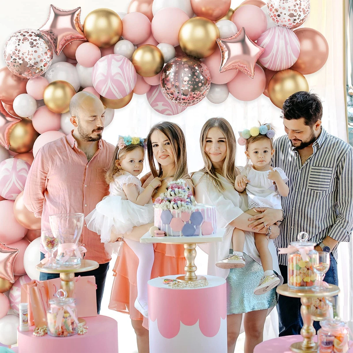Macaron Balloon Garland Arch Kit 1st Birthday Party Decoration Kids Wedding Birthday Balloon baby shower Confetti Latex Baloon image 2