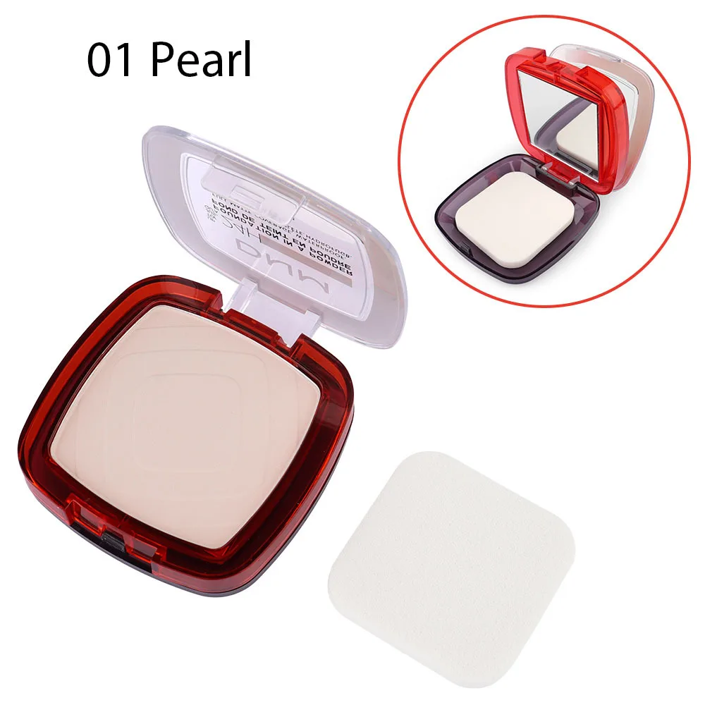 DNM Matte Full Coverage Pressed Powder Foundation พร้อมพัฟ Applicator, 24H Fresh Wear Matte Weightless Finishing Powder แต่งหน้า