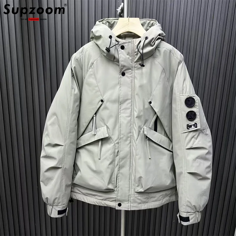 Supzoom New Arrival Casual Embroidery Mens Winter Trendy Hooded cotton-padded Suit Couple Cotton-padded Jackets And Coats