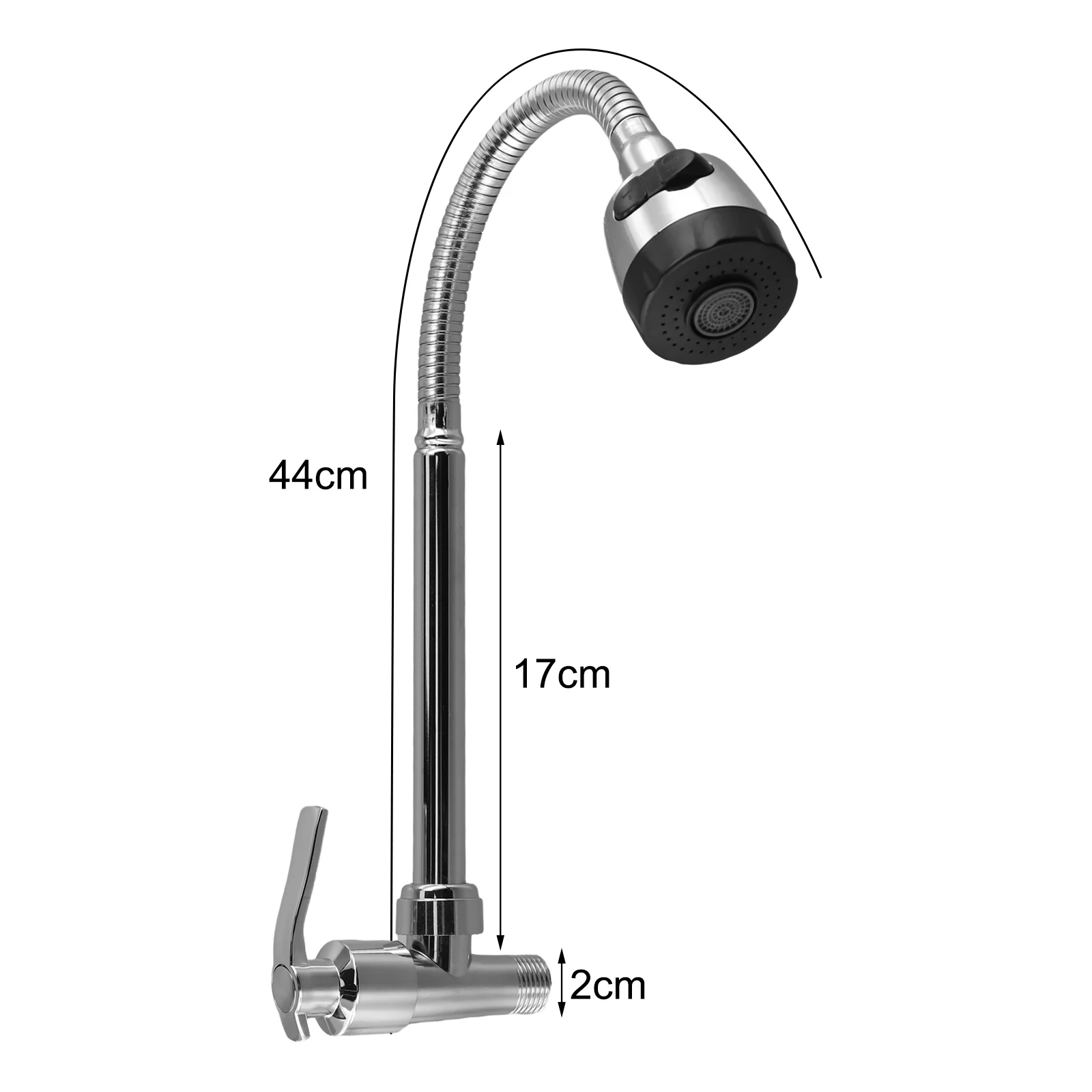 Torneira da cozinha montada na parede torneira da pia único frio flexível mop piscina única torneira fria torneiras de plástico bubbler banthroom peças