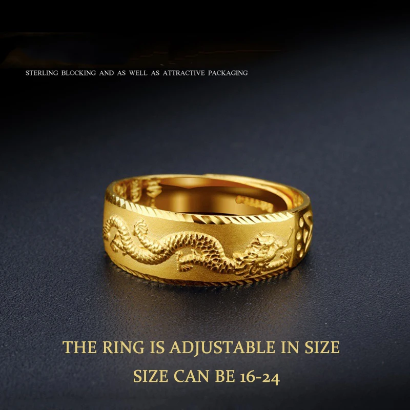 [FREE RING] Men Gold Dragon Design Quartz Watch Fashion Casual Hollow Out Calendar Stainless Steel Watches