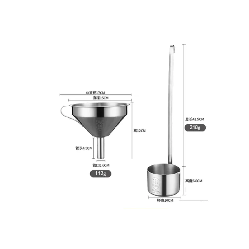 

Funnel Large And Small Diameter, Oil Pouring Household Kitchen, 304 Stainless Steel Filter Screen, Wine Raisin