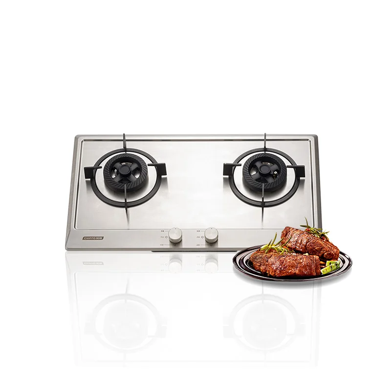 Custom 2-Burner Stainless Steel Cooktop Private Brand Energy-Efficient Built-In Electric for Home or Hotel Gas Power Source