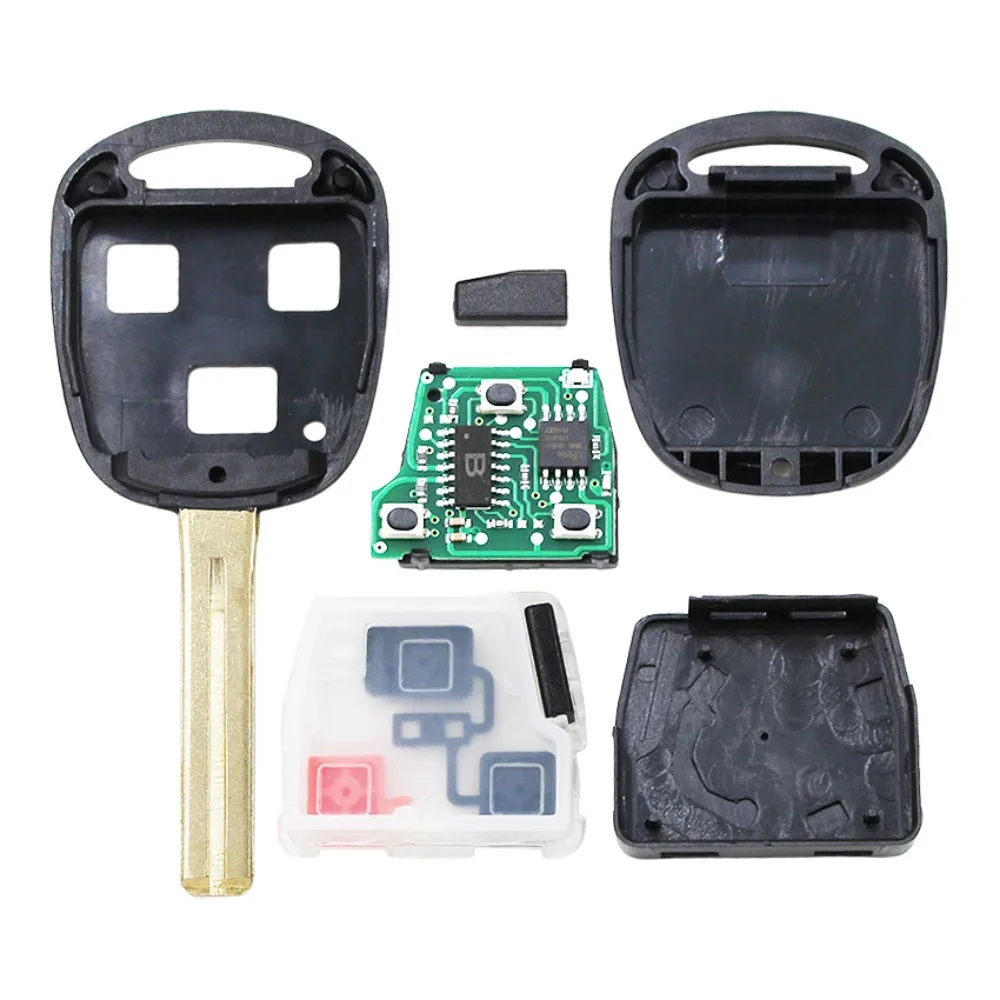Ecusells 3 Button Remote Car Key Fob 315MHZ 4D68 Chip FCC ID