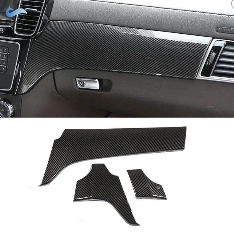 

LHD For Mercedes Benz GLE 350 GLS 400 2016-2019 ABS Carbon Fiber Texture Interior Center Console Dashboard Panel Cover Trim