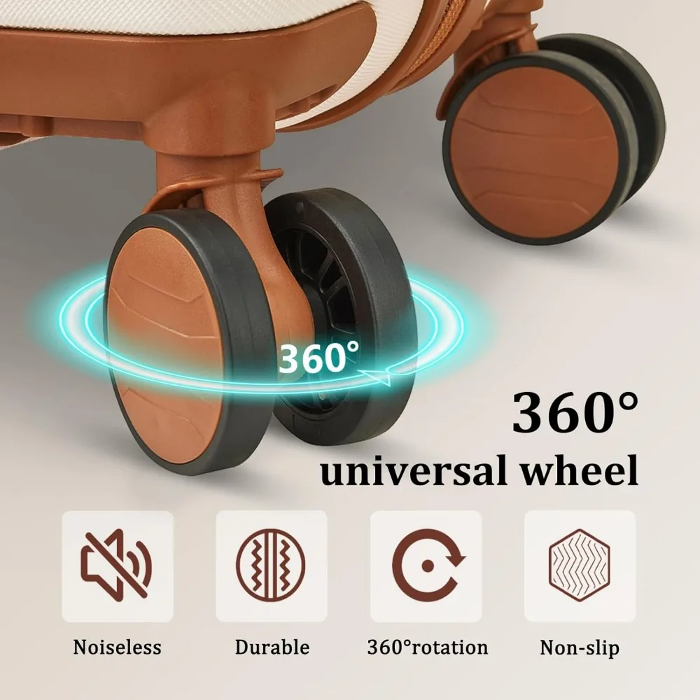 imiomo 荷物セット 2 ピース キャリーオンとチェック、スピナーホイール付きハードサイドスーツケース、TS 付き軽量ローリングトラベル荷物