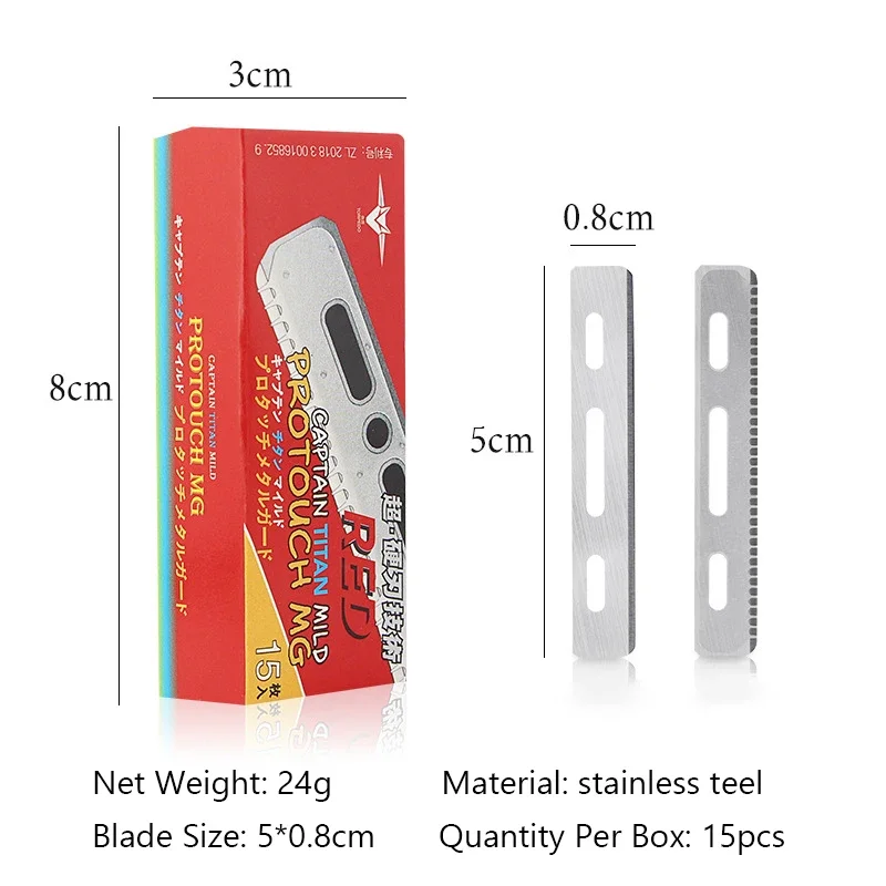 Replacement Razor Blades Single-sided Stainless Steel Blade Barber Razor Accessories Shaving Knife Hair Removal Replacing Blade