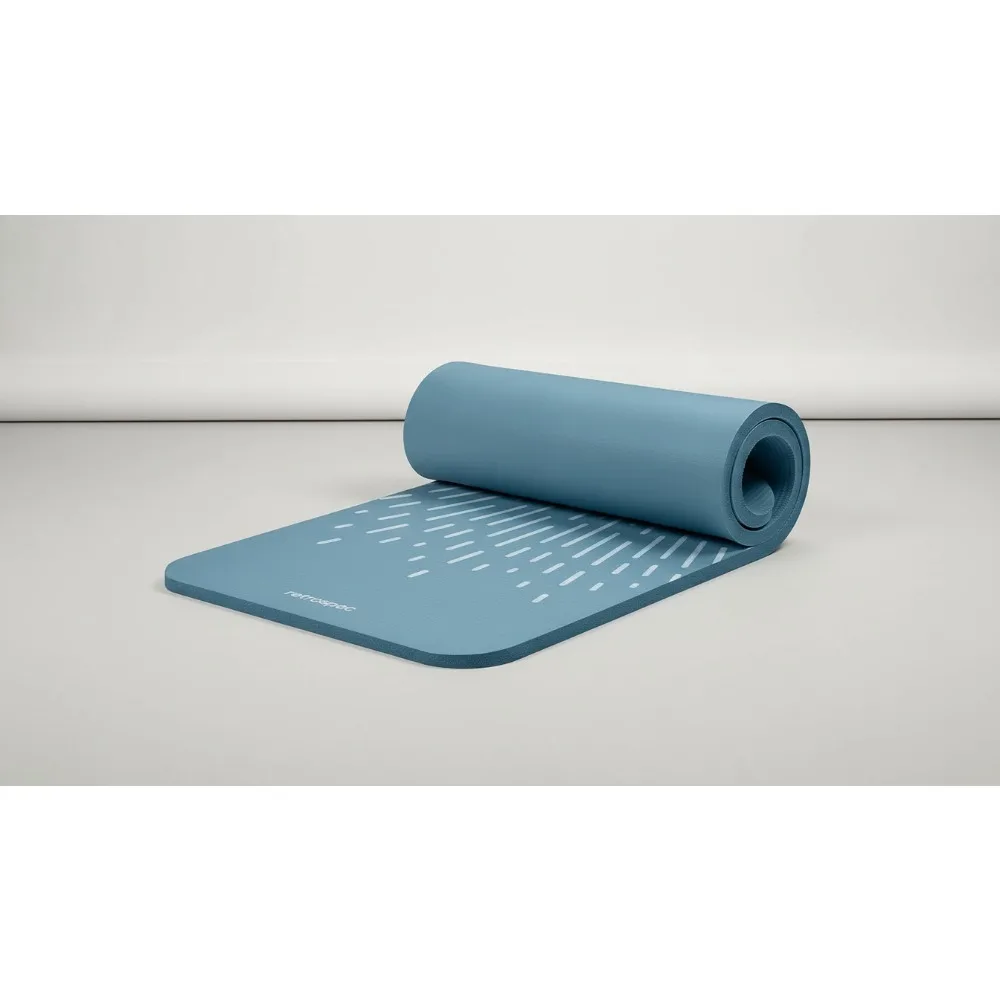 

Очень толстый нескользящий коврик для йоги длиной 1 дюйм с ремешком для переноски — идеально подходит для домашней йоги, пилатеса и фитнес-тренировок