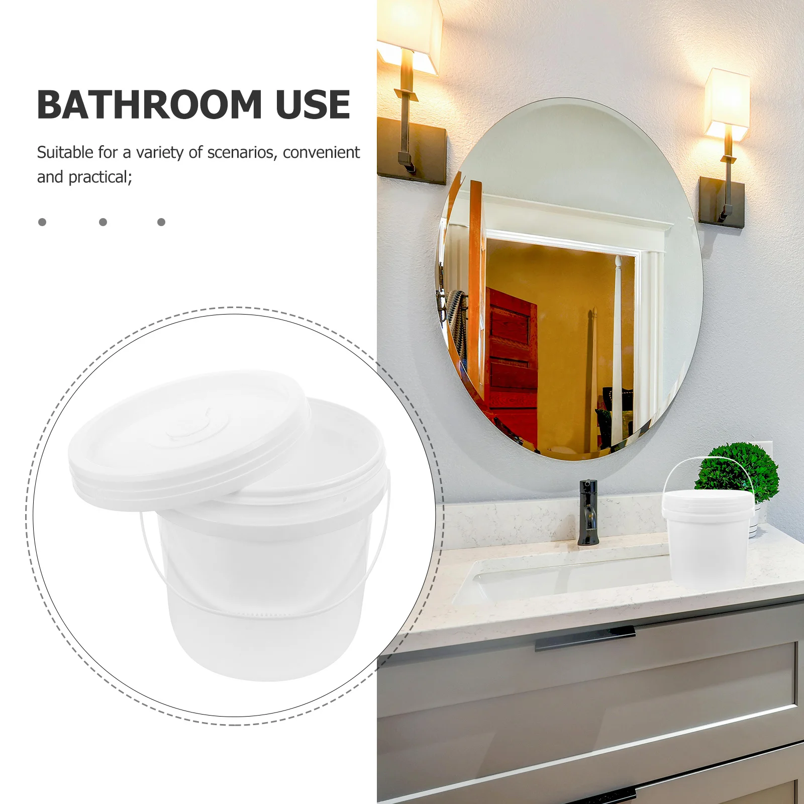 

Plastic Wet Tissue Bucket Large Wipes Dispenser Round Wipe Holder Suitable for Bathroom Office Car Wipes Dispenser