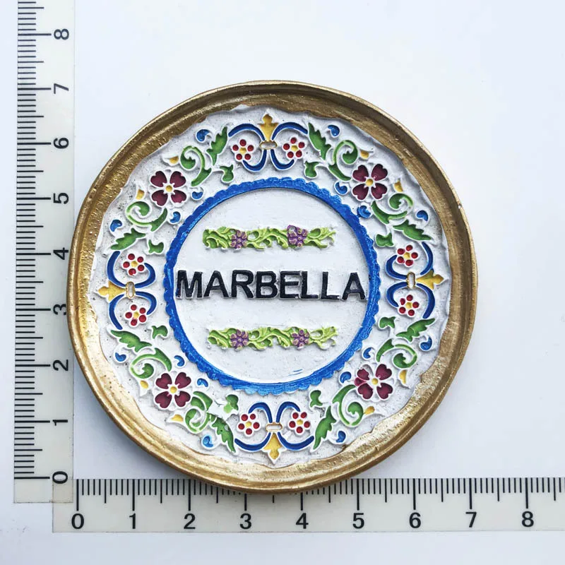 

Marbella Creative Fridge Magnet Cultural Landscape Resin Message Stickers Tourism Souvenir Decoration Crafts