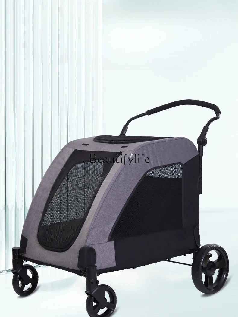 Multifunctional Medium and Large Pet Stroller Outdoor Travel Scooter Portable Foldable    الحيوانات الأليفة .