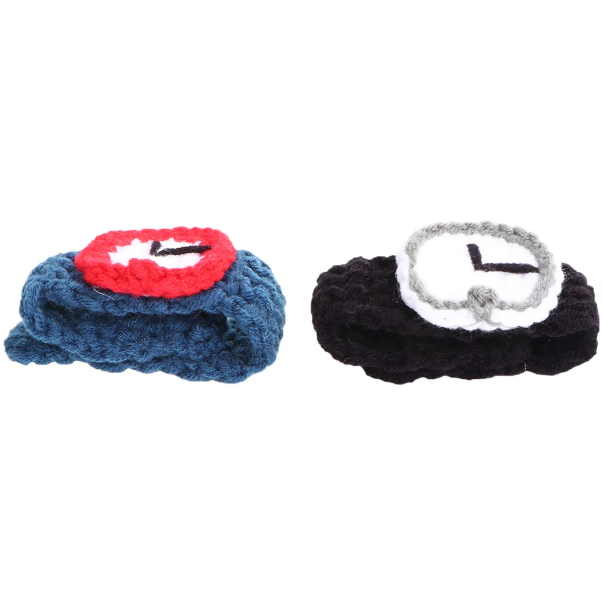 

2Pcs Couples Wristbands Knitted Watches Blue Black Funny Simulation Bracelet Kids Student Lover Gift Soft Comfortable Party