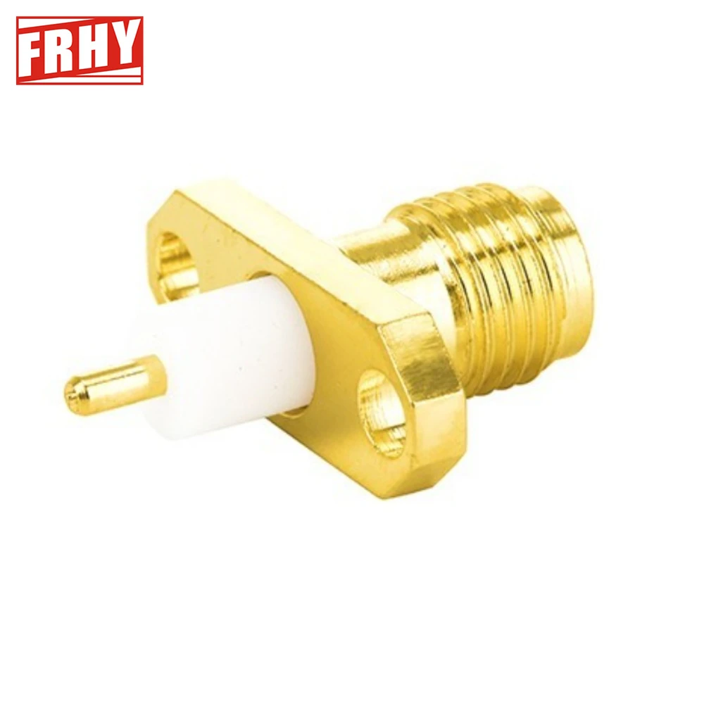 1PCS NEW RP-SMA Female Jack Inner Pin RF Coax Connector Panel Mount Solder Post Straight Insulator Long 3mm Gold-Plated
