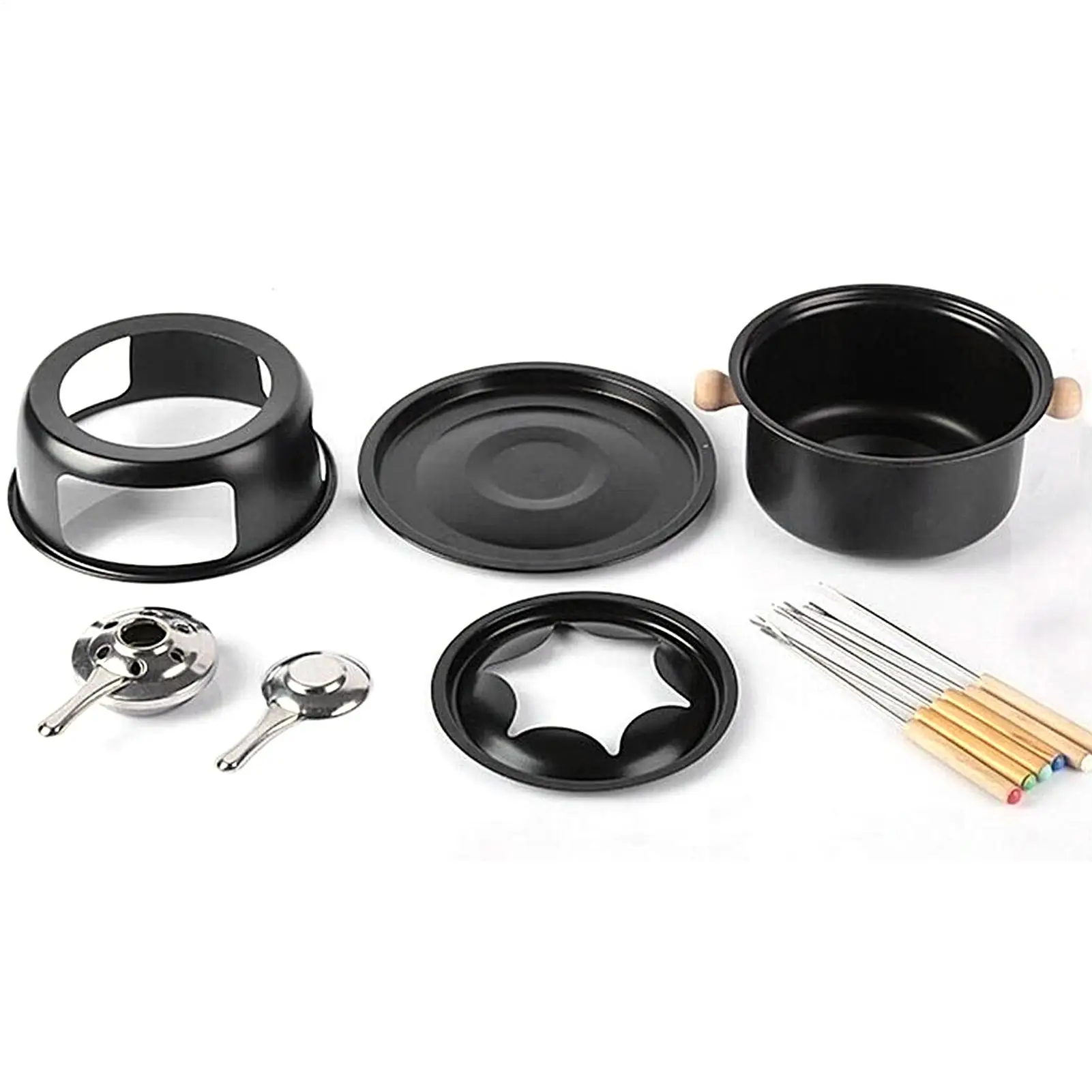 

Fondue Pot Set Kitchen Gadgets Hotpots Device Mini Meat Fondue Set For Dating Wedding Holiday Camping Picnic BBQ Backyard Party