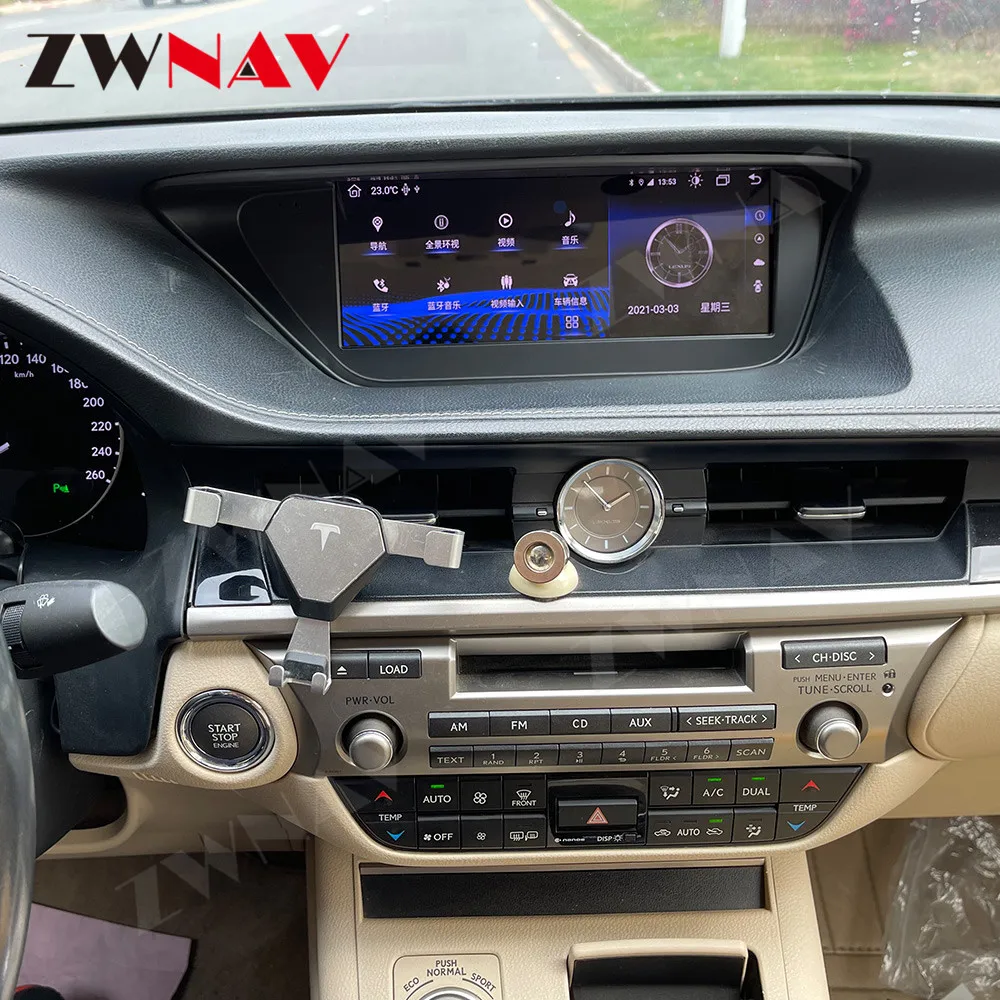 

9-дюймовый HD сенсорный экран для Lexus ES 2013-2014 Android 10 GPS-навигация 4G WIFI Carplay Автомобильный мультимедийный плеер Головное устройство Auto