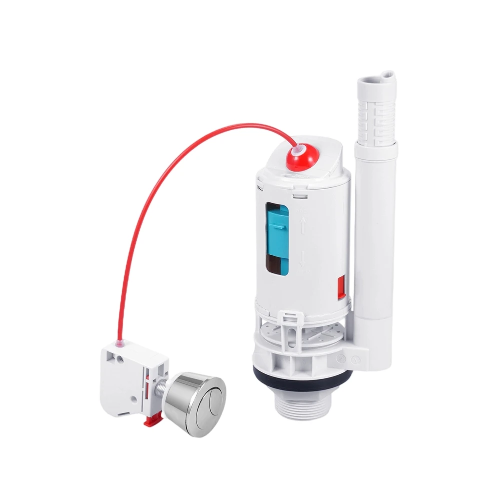 Water Saving Toilet Part Dual Flush Valve Kit Adjustable Overflow Tube Leak-proof Design High-resiliency Silicone