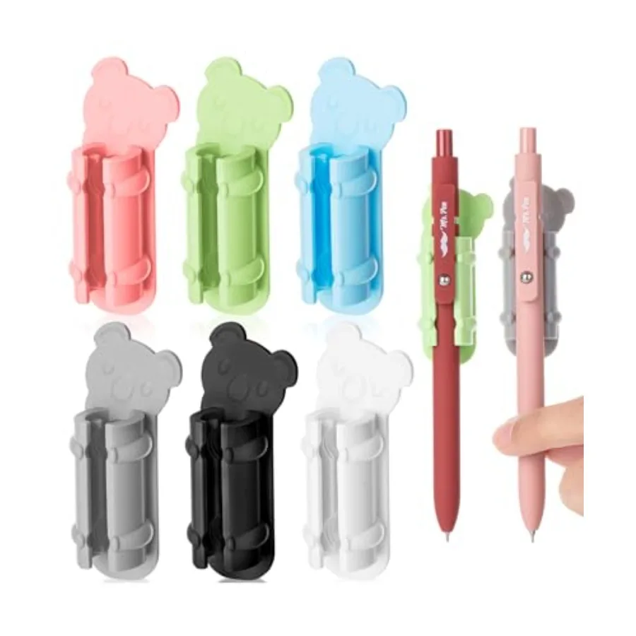 - Adhesive Pen Holders, 6 Pack Colorful Koala Shaped Silicone Pen Holder for Wall, Pencil Clips Compatible with 0.27