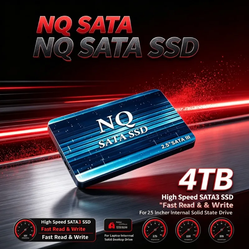 SSD interno SATA III de 2,5 polegadas da NQ – disco de estado sólido de alta velocidade, com capacidades de 500 GB, 1 TB, 2 TB e 4 TB, para atualização de laptops e computadores de mesa.