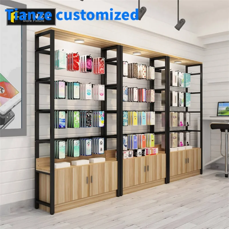 （customized）Custom Phone Shop Interior Layout Design Factory Direct-Selling Good Quality Phone Accessories Display Racks