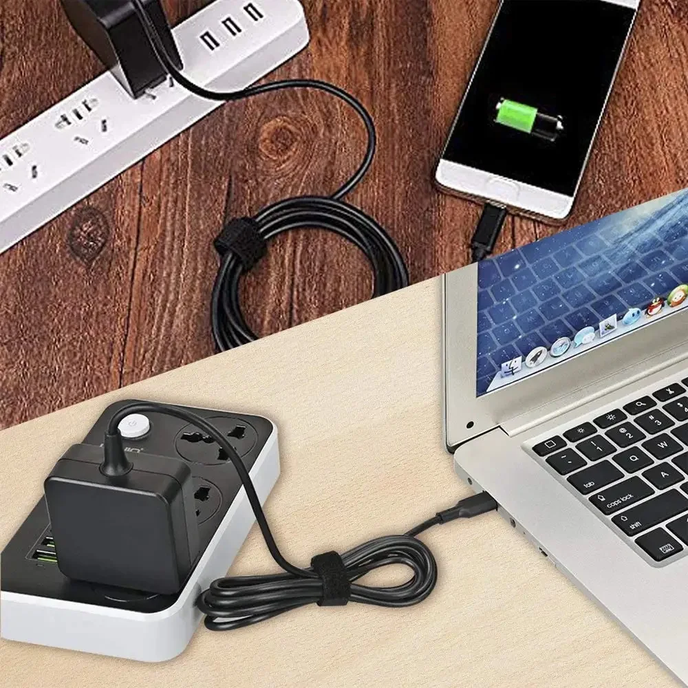 65 واط نوع C 20 فولت 3.25A 45 واط USB C PD شاحن الكمبيوتر المحمول العالمي محول التيار المتردد لماك بوك ASUS ZenBook لينوفو ديل شاومي الهواء HP