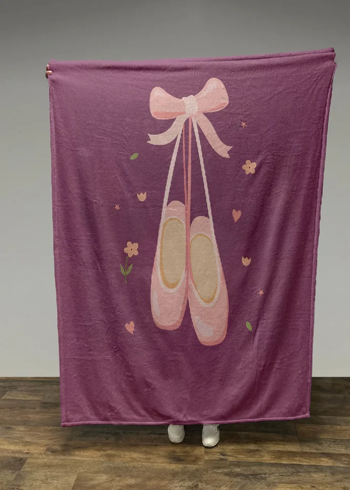 Ballerina Blanket Personalized Dance Gift Living Room Sofa, Home Decor Blanket