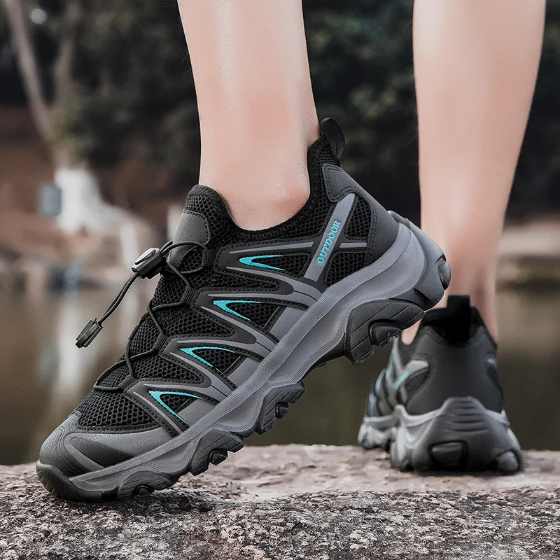 Men Women Breathable Hiking Shoes Climbing Trekking Sneakers Outdoor Wading Shoes Hunting Tactical Boots Anti-slip Mesh Shoes