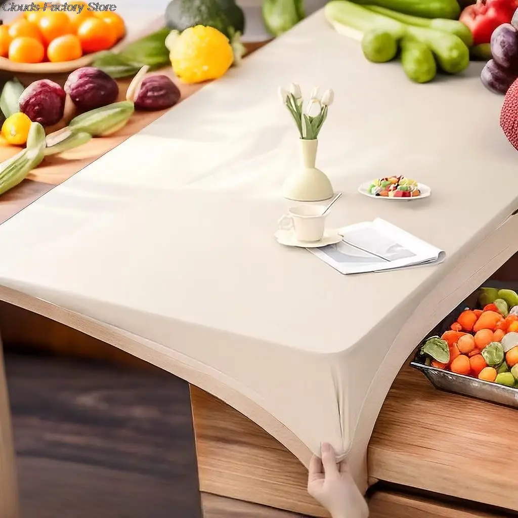 New Waterproof Oilproof Tablecloth PU Leather Table Cover Student Desk Mat Office Decor Protector Custom Elasticity Table Cloth