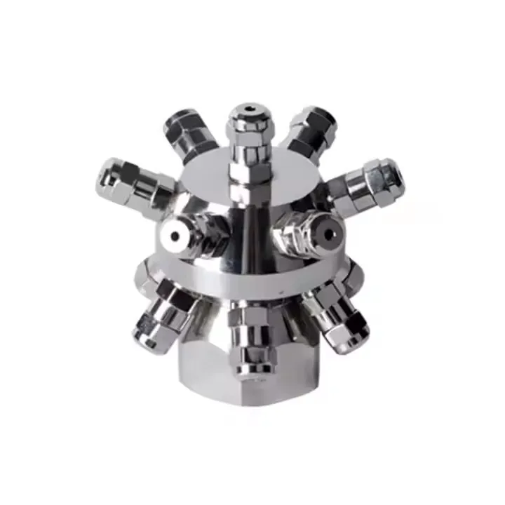360-Degree Full Cone Water Spray Construction Tank Cleaner Stainless Steel Multi-Head Spin Nozzle New Surface Cleaner