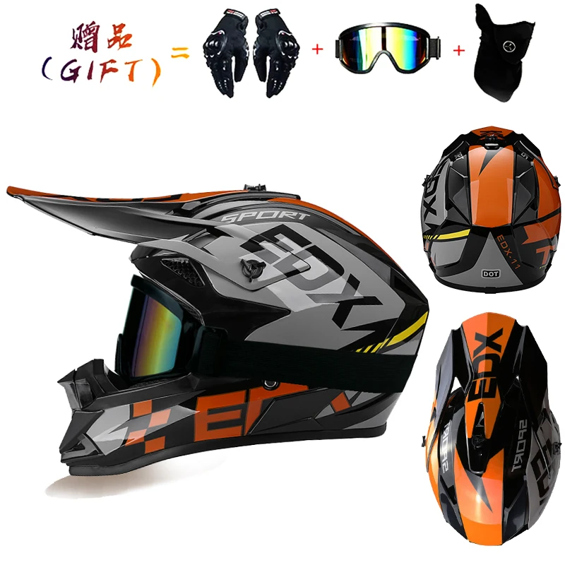 VGV Motocross Motorcycle Helmet Off-Road Helmet DOT certified Three Piece Giveaway Men Women Adult child Available all seasons image 6