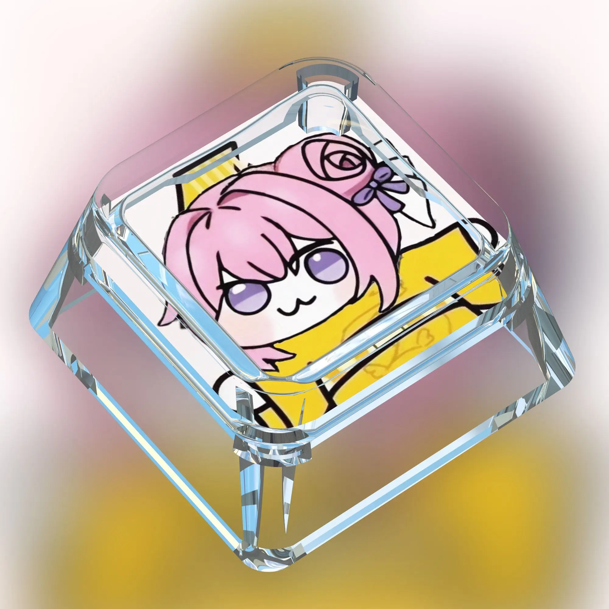 Doro Transparent Keycap Cartoon Cute Creative Nikke Dorothy Artisan Cap Victoria Peripheral Mechanical Keyboard Accessories