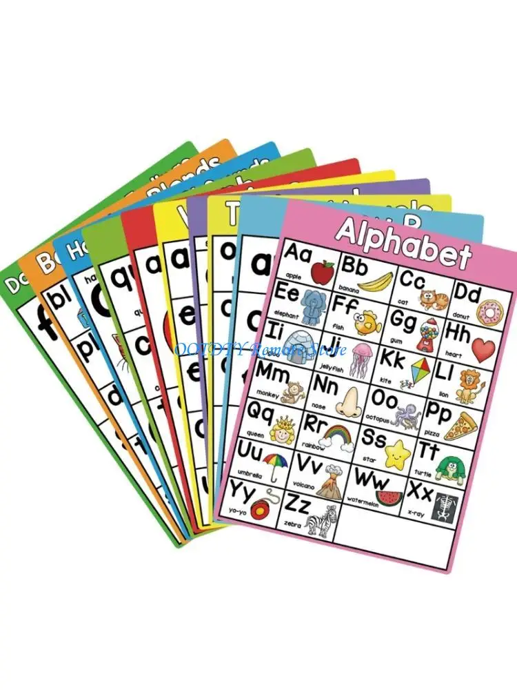 

Set Of 10 English Phonics Poster Poster Includes Vowels Soft Hard Sound Beginning Blends Language Learning Poster Chart