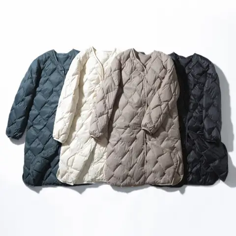 2024 Nuovo Caldo O-Collo Sottile Parka Moda Tuta Sportiva di Inverno Delle Donne Lungo Ultra Leggero Piumino 90% Piumino D'anatra Bianca Cappotto Femminile