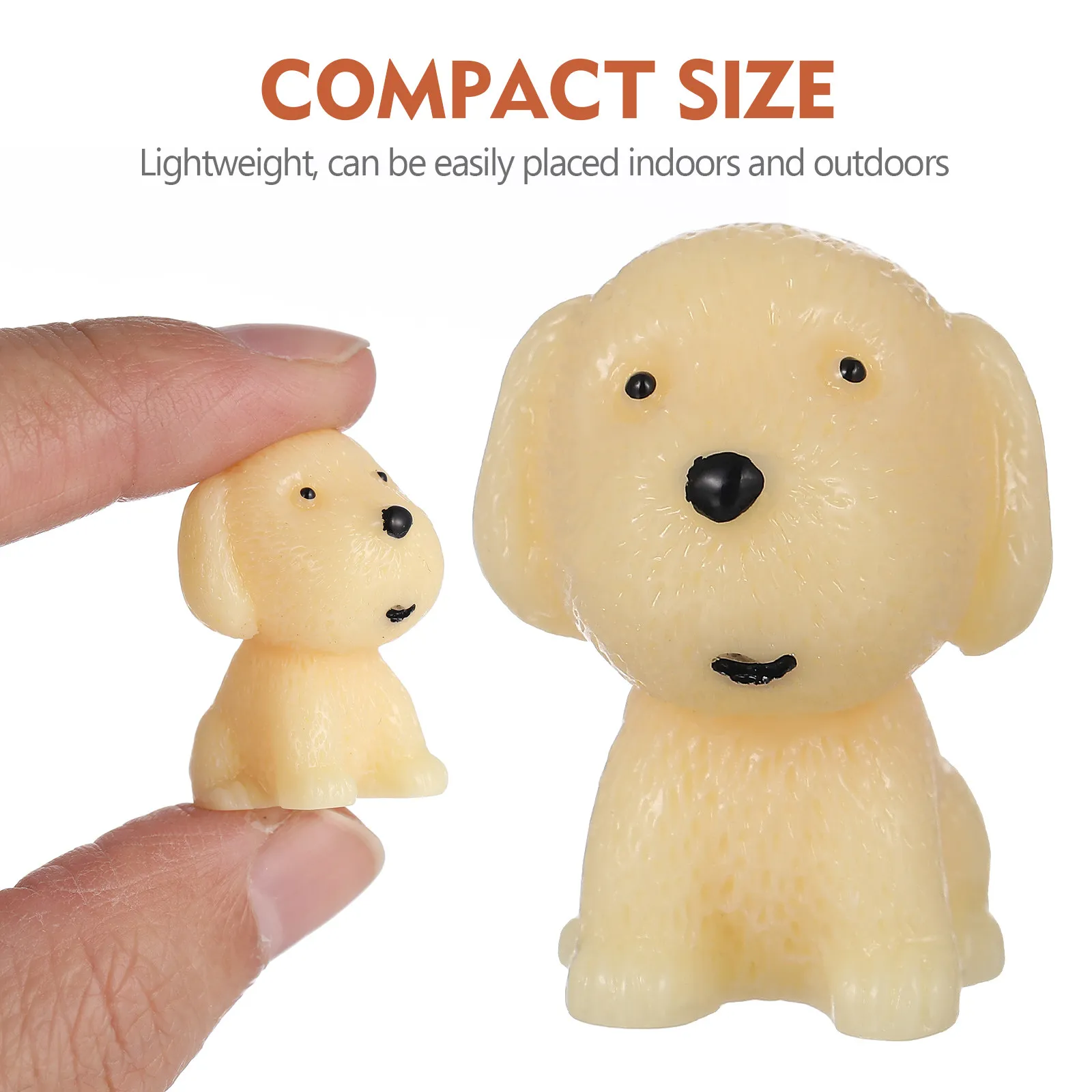 12Pcs Mini Resin Dog Statues Adorable Micro Landscape Garden Decor Outdoor Indoor Bonsai Yard Balcony Photography Prop Home