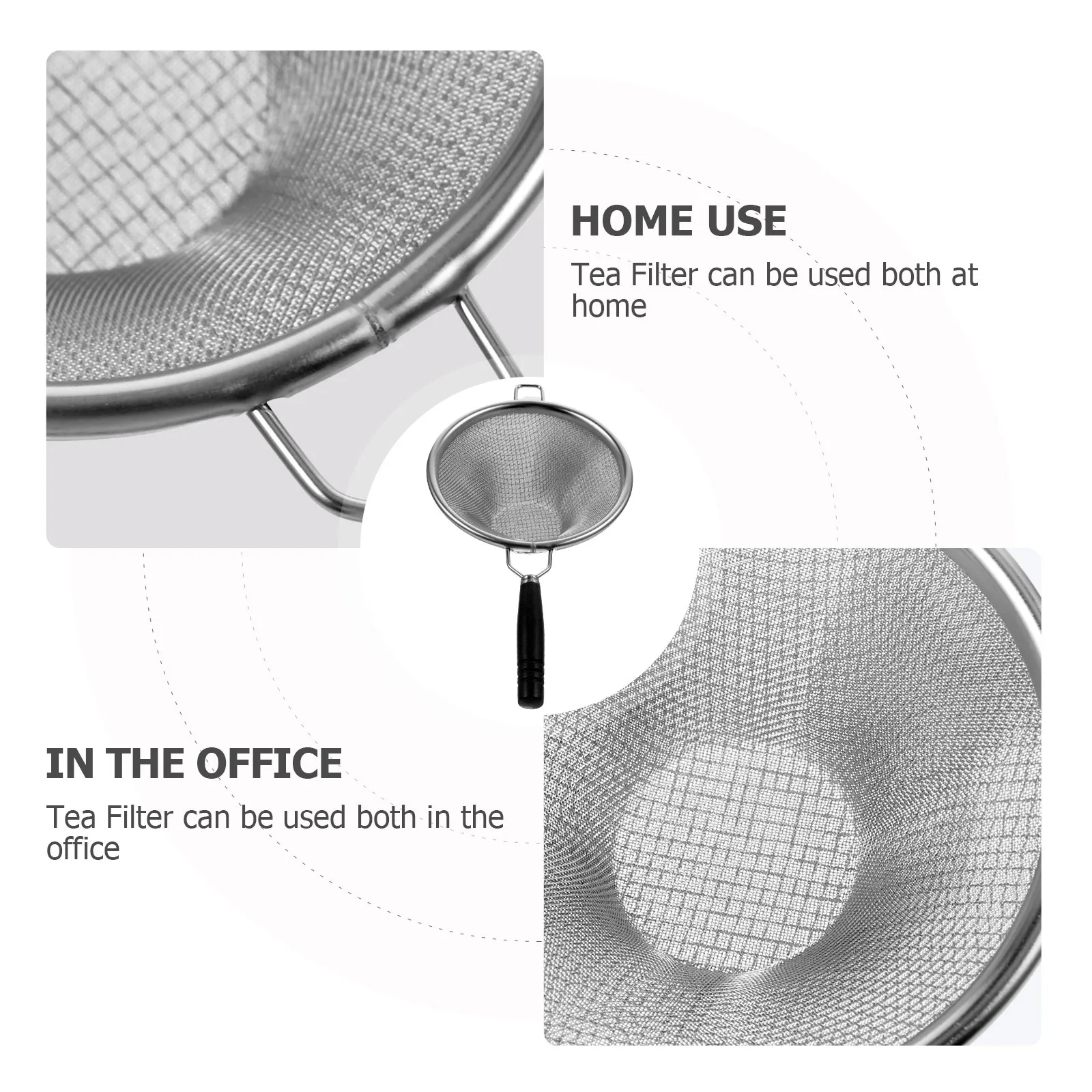 

Fine Mesh Stainless Steel Tea Strainer Wooden Handle Loose Leaf Tea Filter Ergonomic Mesh Strainer for Home Kitchen Coffee
